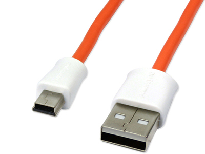 POWERSYNC 包尔星克 USB2-ERMI5153 A公对MINI 5PIN传输充电线评测 超软线1.5m 橘色